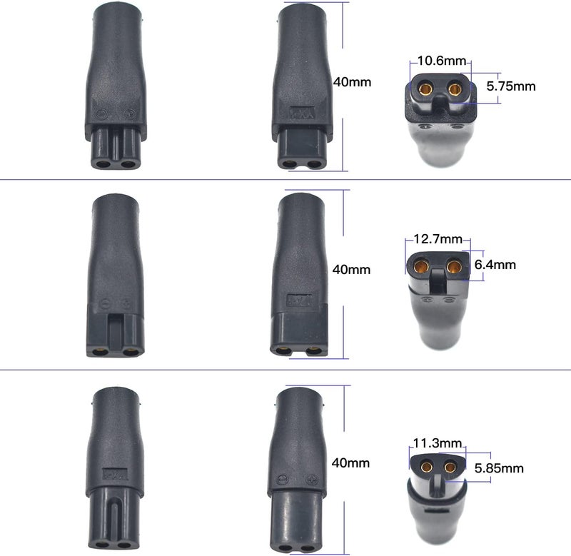 BOEEA 9 PCS Replacement Power Cord 5V Charger USB Adapter Suitable for Electric Hair Clippers, Beard Trimmers, Shavers, Beauty Instruments, Desk Lamps, Purifiers. - Image 3